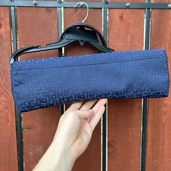 Longchamp nylon monogram shoulder tote navy blue - Picture 5 of 8